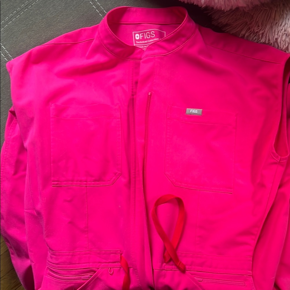 Figs Shocking Pink Jumpsuit Size Small